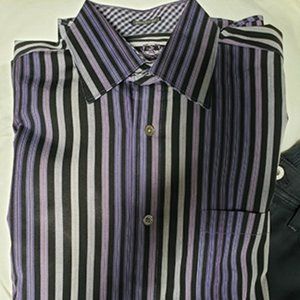 Bugatchi Long-sleeve Shirt - Size Medium